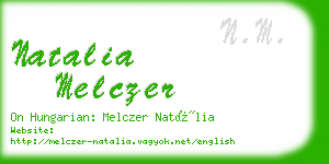 natalia melczer business card